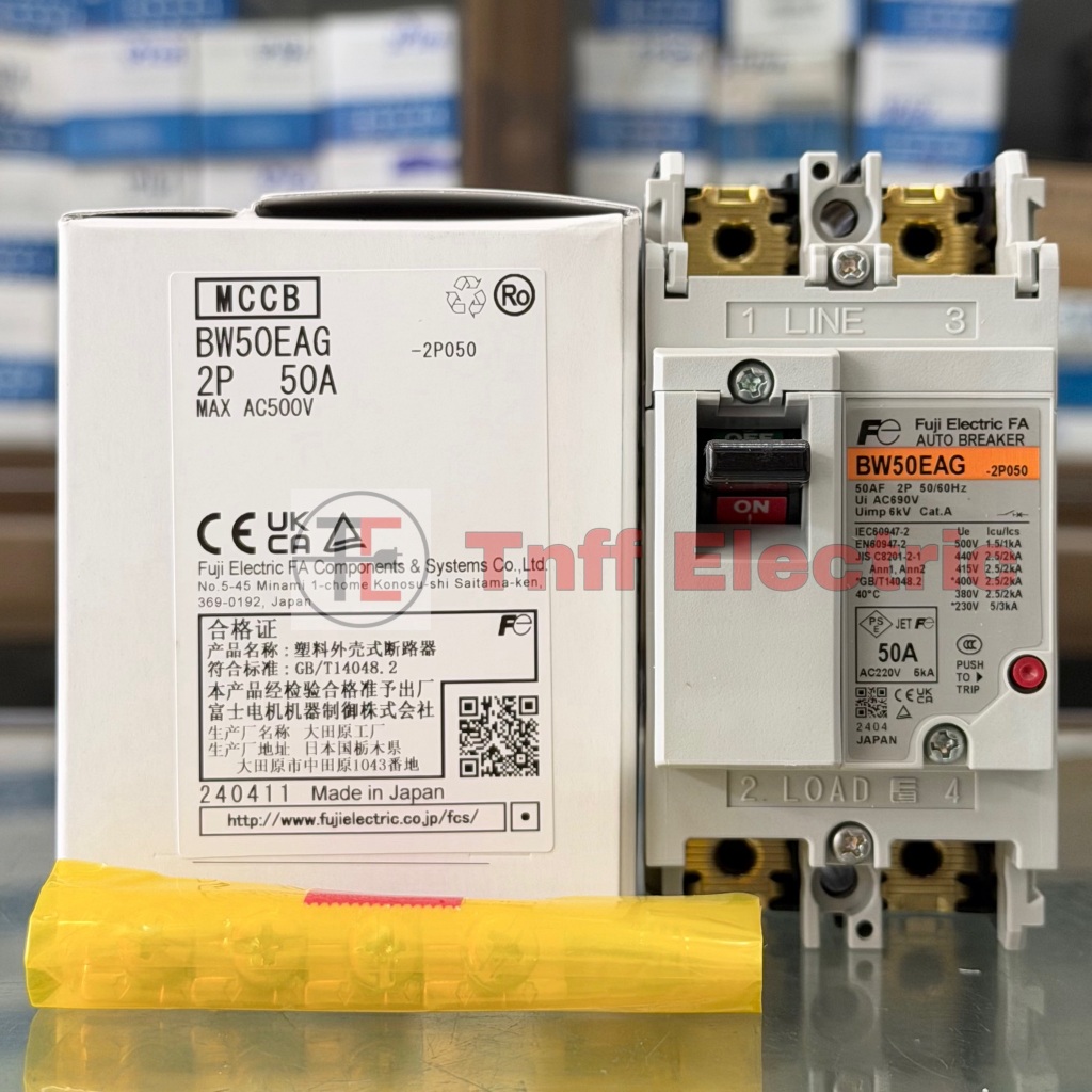 Fuji Electric BW63EAG (60A, 63A) เซอร์กิต เบรกเกอร์ 2 โพล (2P)