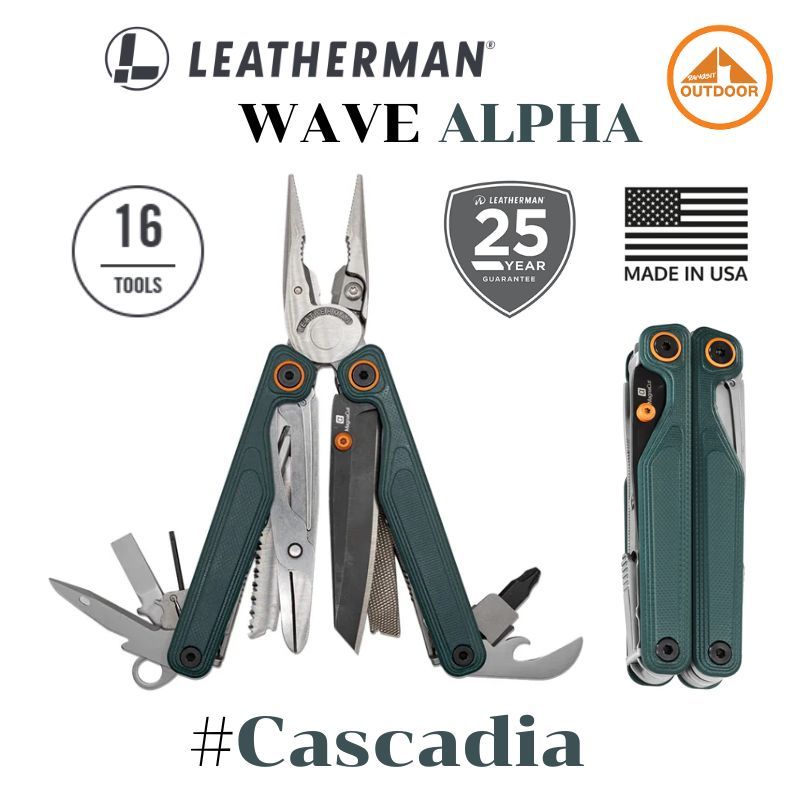 ❗️รุ่นใหม่❗️Leatherman Wave Alpha #Cascadia | Multi Tool | 16 Tools Stainless เครื่องมืออเนกประสงค์