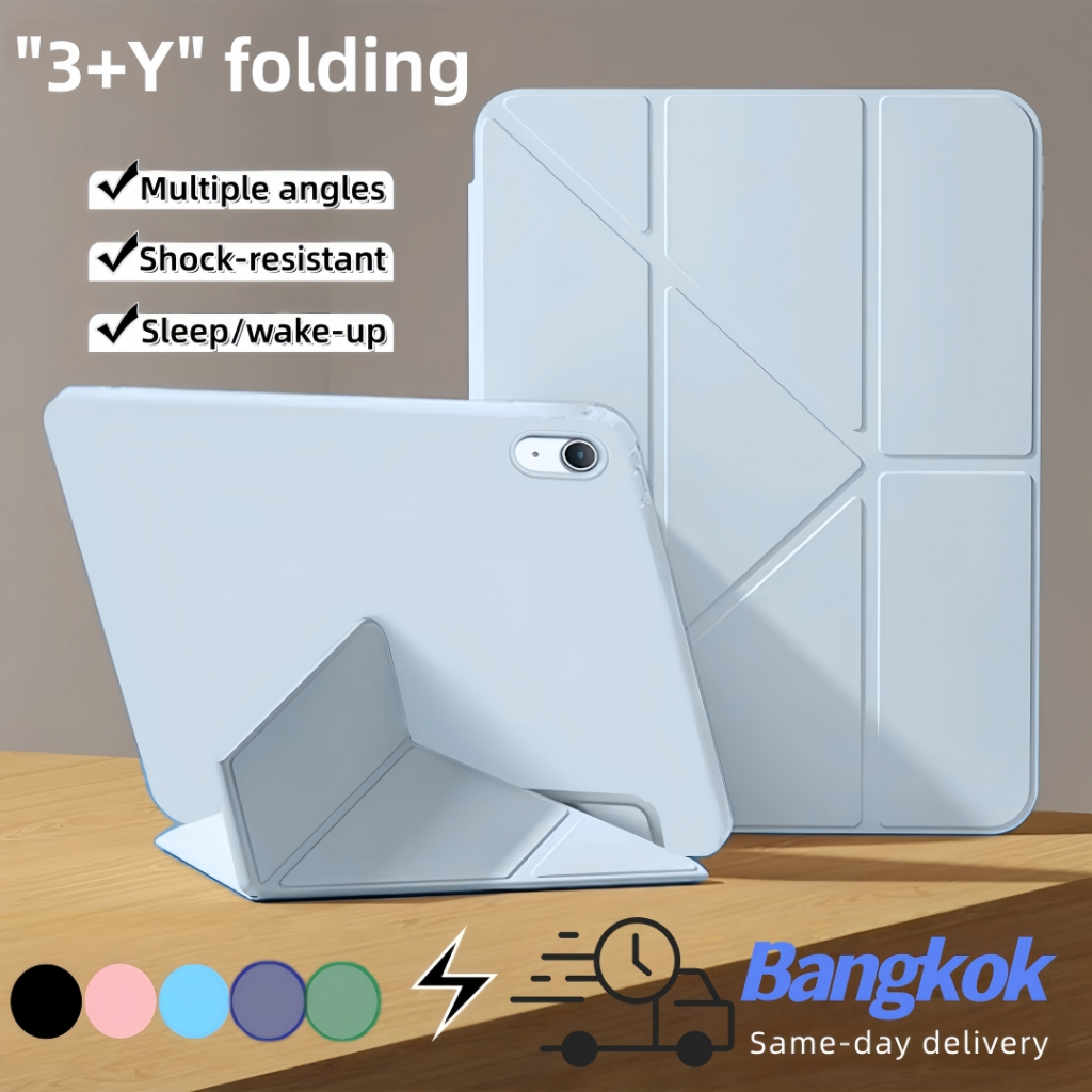 เคสไอแพด Triangle Transparent ไม่มีช่องใส่ปากกา For gen10/11 Air4/5/6/7gen9/8/7 Air3 10.5 Air1/2 9.7 mini1-6 pro11