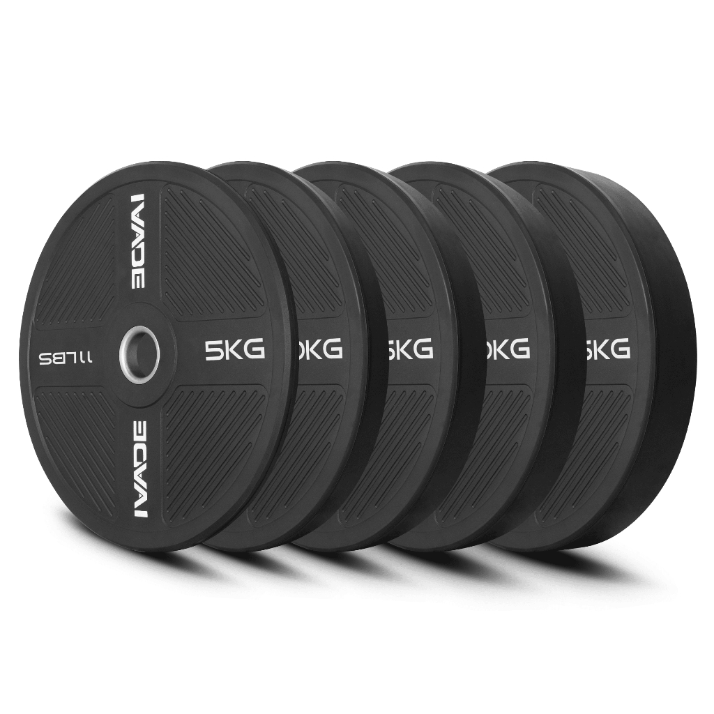 ชุดแผ่นน้ำหนัก 5-25KG x 2 แผ่น Bumper Plate (รูขนาด 2 นิ้ว) รุ่น MD1056 - เครื่องออกกำลังกาย แบรนด์ IVADE
