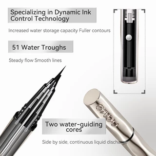777 (ของแท้/พร้อมส่ง) อายไลน์เนอร์ NOVO zoom in eyes easy to draw eyeliner หัวแปรงเรียวเล็กสุดๆ