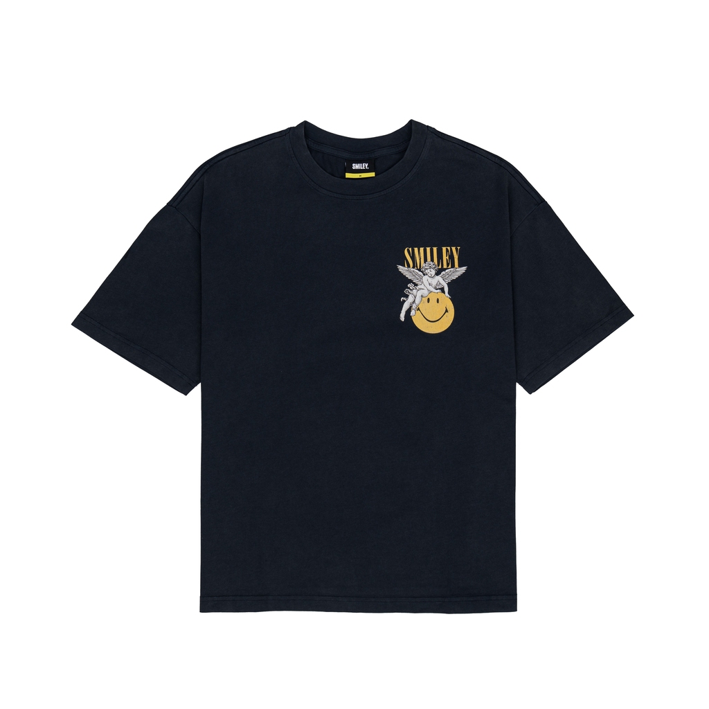 SMILEY® VINTAGE BLACK GRAPHIC  T-SHIRT