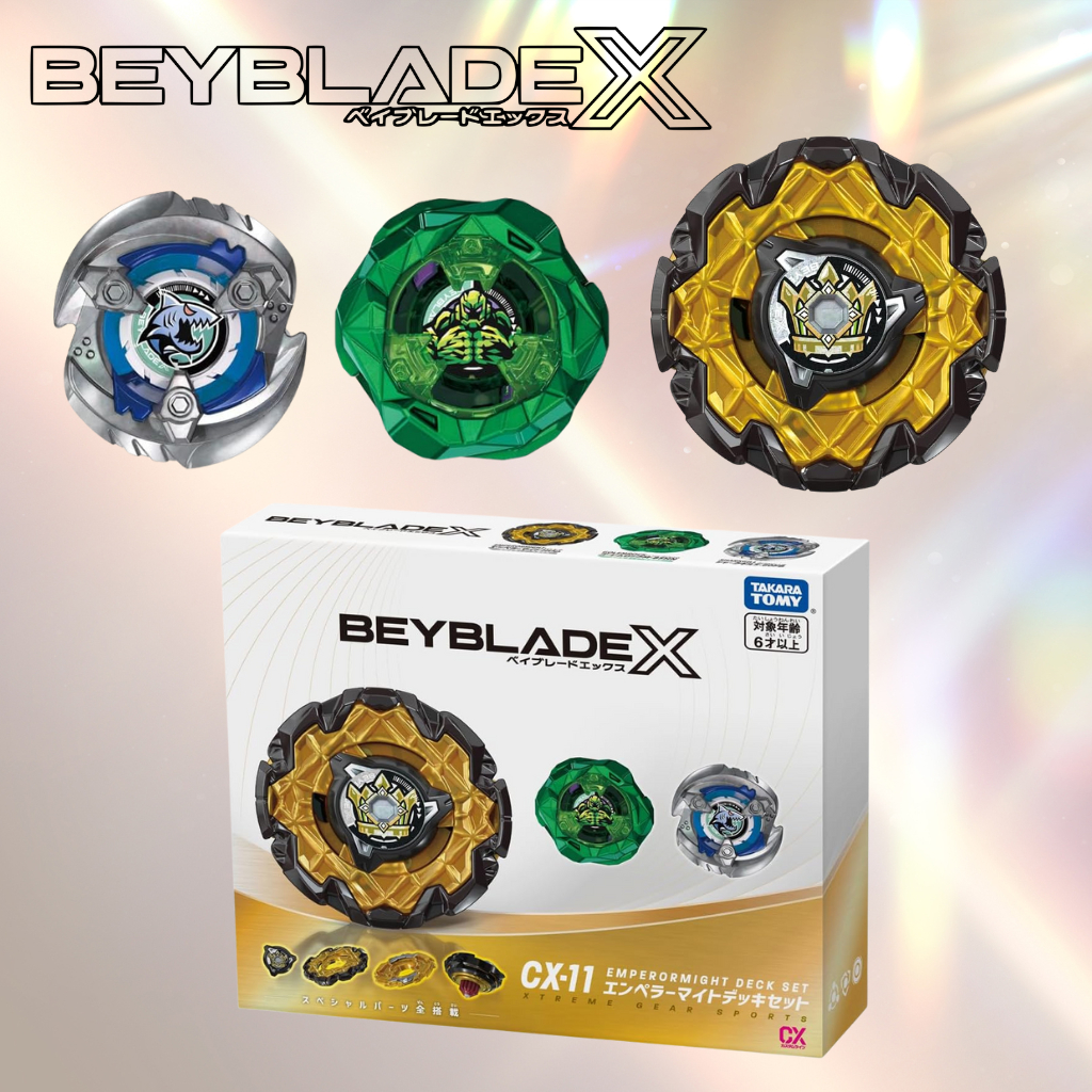 Takara Tomy BEYBLADE X CX-11 Emperor Might Deck Set Starter Pack Top Toy Release