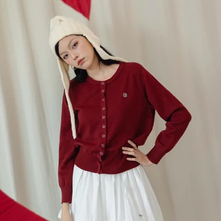 CHUUCHOP - Gummy Cardigan คาดิแกนแขนยาว แต่งกระดุมยาว(C8365)