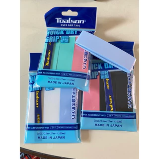 TOALSON QUICK DRY กริปพันด้ามไม้แบดมินตัน เทียบเท่า yonex (1แพ็ค มี3ชิ้น)