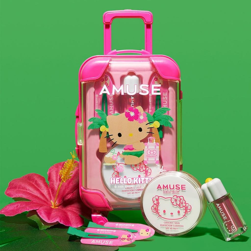[ของแท้💯/พร้อมส่ง] เมคอัพสายเกา Amuse x Hello Kitty คุชชั่น ลิป บลัช คอลสุดฮิต คิ้วท์มาก