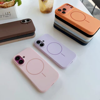 case 16 Pro max เคสซิลิโคน 17 เคสชาร์จได้ เคสสีพื้นชาร์จได้ งานกำมะหยี่ ไอโฟน 17promax 11'12'13'14'15'16'PRO'MAX 16plus