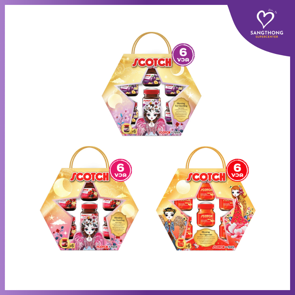 [แพ็ก6] Scotch(สก๊อต) เพียวเร่ กิ๊ฟบ็อกซ์ 40 มล.(พรุนเข้มข้น, เบอร์รี่เข้มข้น, ซุปไก่สกัด)