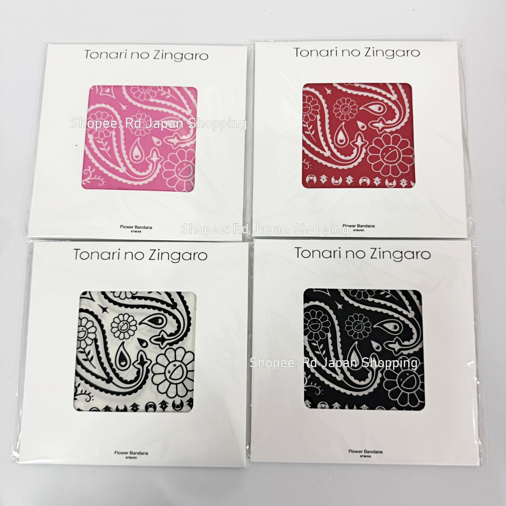พร้อมส่ง Tonari Murakami ของแท้ ผ้าโพก ผม ศีรษะ Flower Bandana ผ้าพันคอ ผูกกระเป๋า แม่ชม ชมพู่ ฟ้า แ
