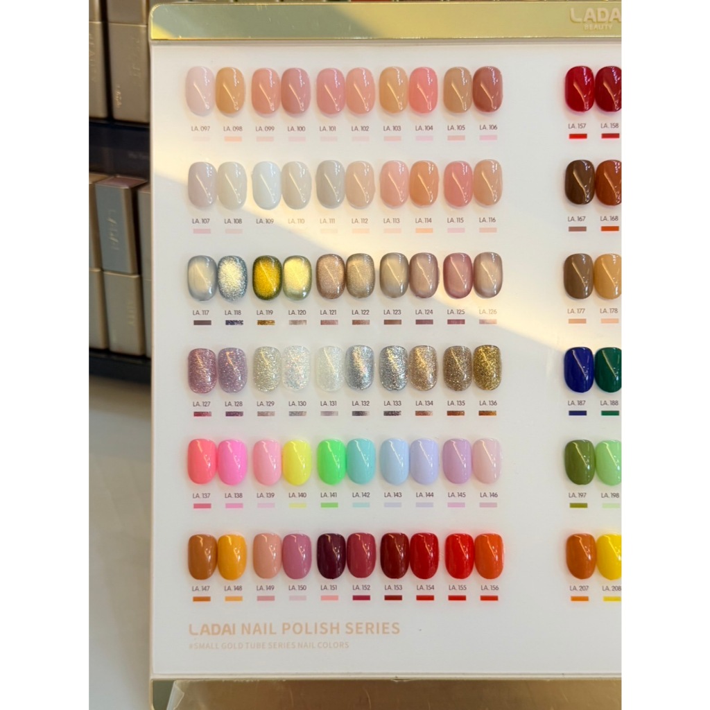 อุปกรณ์ทำเล็บ แยกขวด 097-196 Ladai nail 120 Color Samall Gold Tube series 120 สี มาใหม่ล่าสุด