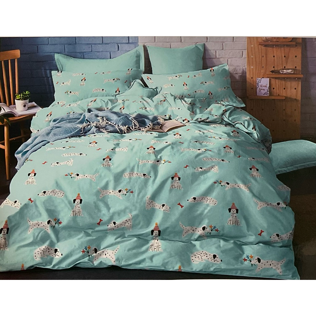 ผ้าปูที่นอน ลายการ์ตูน แบรนด์ Cotton House มีขนาด 3.5ฟุต,5ฟุต,6ฟุต (ใส่ที่นอนความสูง10 นิ้ว)