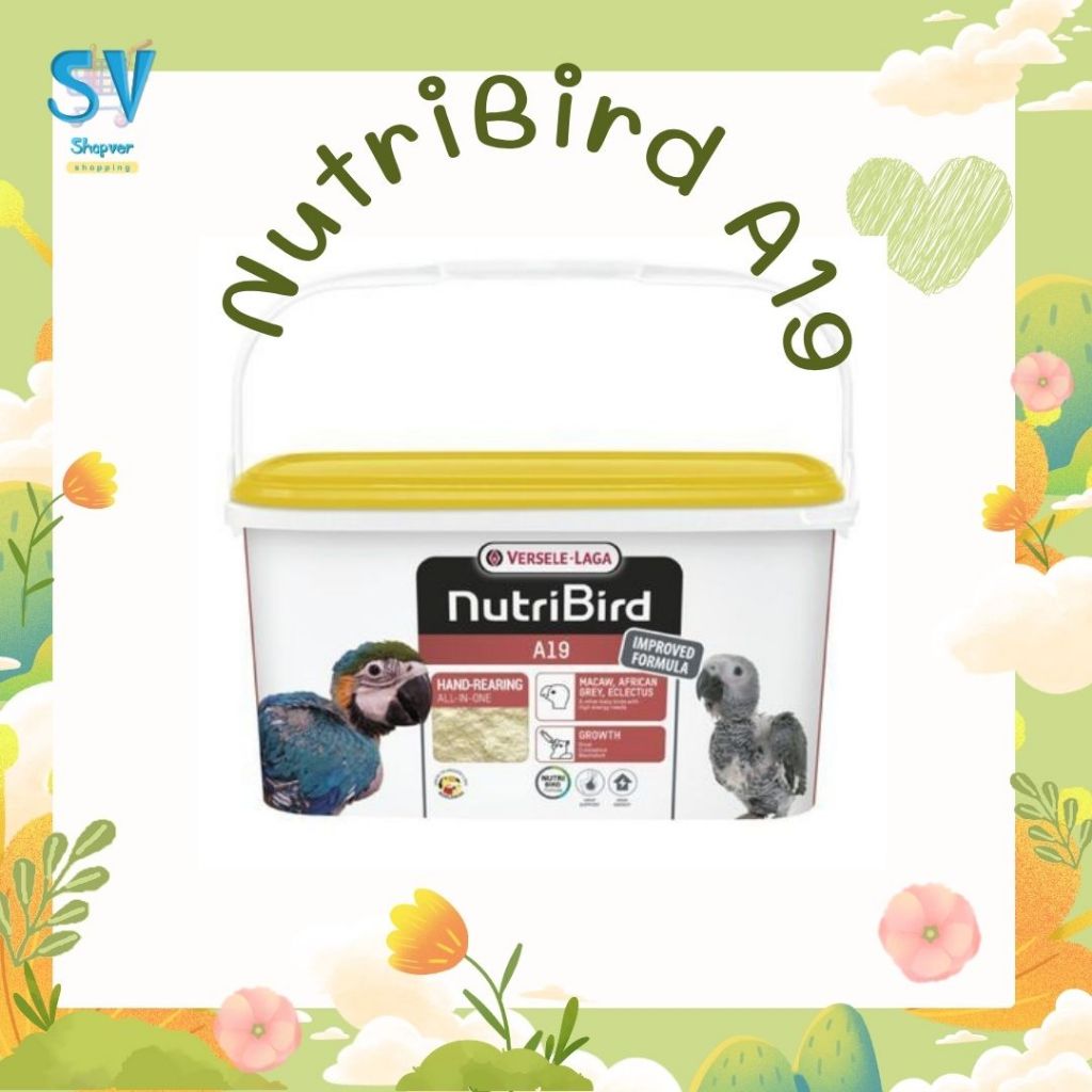 NutriBird A19 3 Kg. อาหารลูกป้อน สำหรับลูกนกที่ต้องการพลังงานไขมันสูง 3 กก.