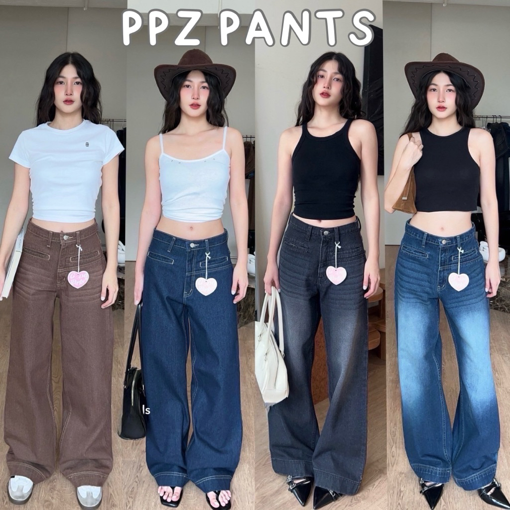 New Baggy Jeans👖กางเกงยีนส์ขากระบอกใหญ่ เอวสูง ผ้าไม่ยึด  หนานุ่ม สะโพกปล่อย ต้นขากว้าง กระเป๋าเจาะ2
