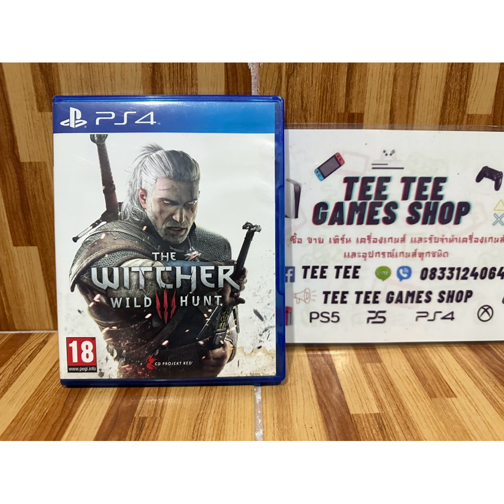 The witcher wild hunt 3 ps4 แผ่นมือสองภาษาอังกฤษโซน2กับโซน3 แผ่นสวยใช้งานปกติ แผ่นใช้เล่นกับเครื่องp