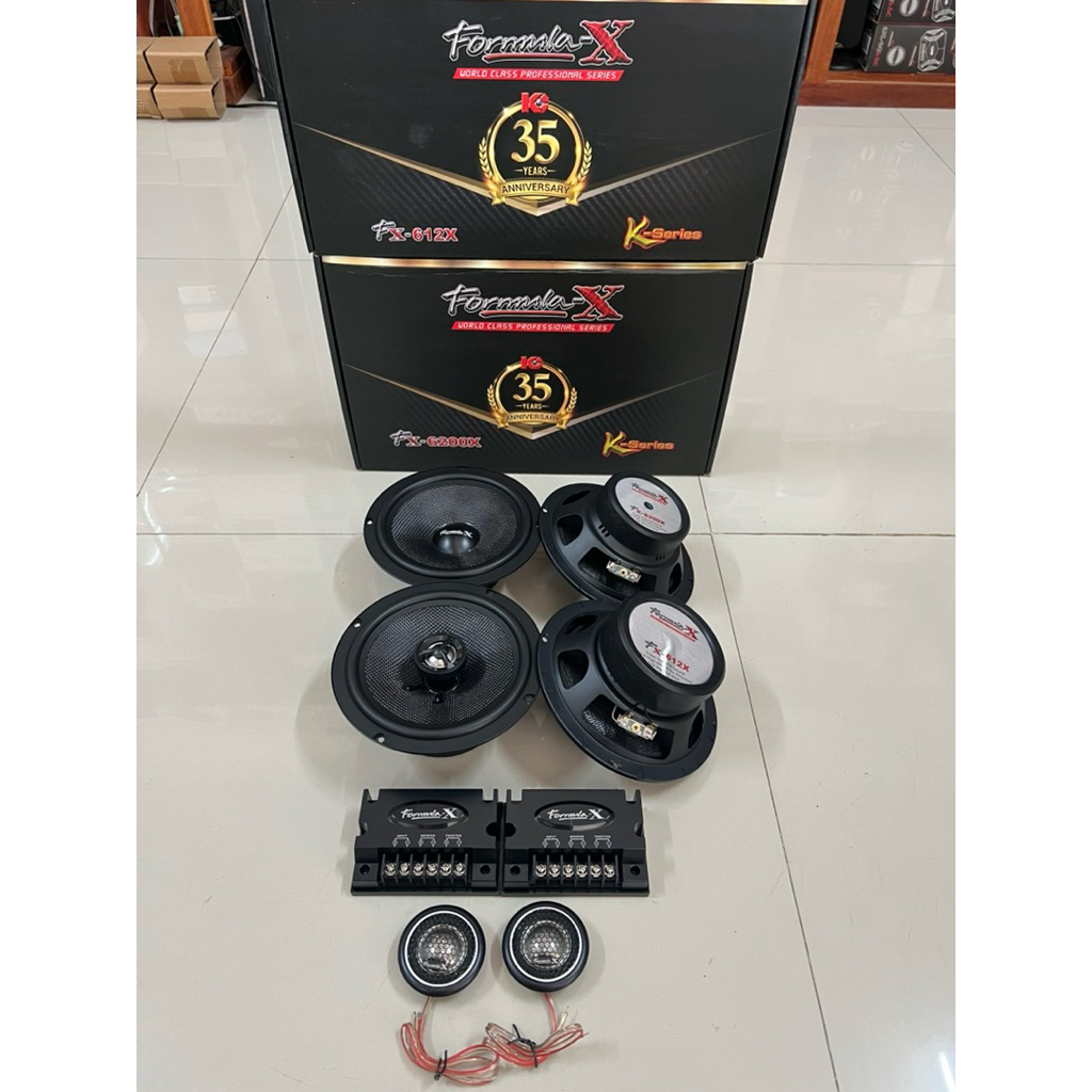 6.5“แยกชิ้น Formula -x รุ่น FX-6200 1ชุด 6.5“แกนร่วม Formula -x รุ่น FX-612X ลำโพงติดรถยนต์