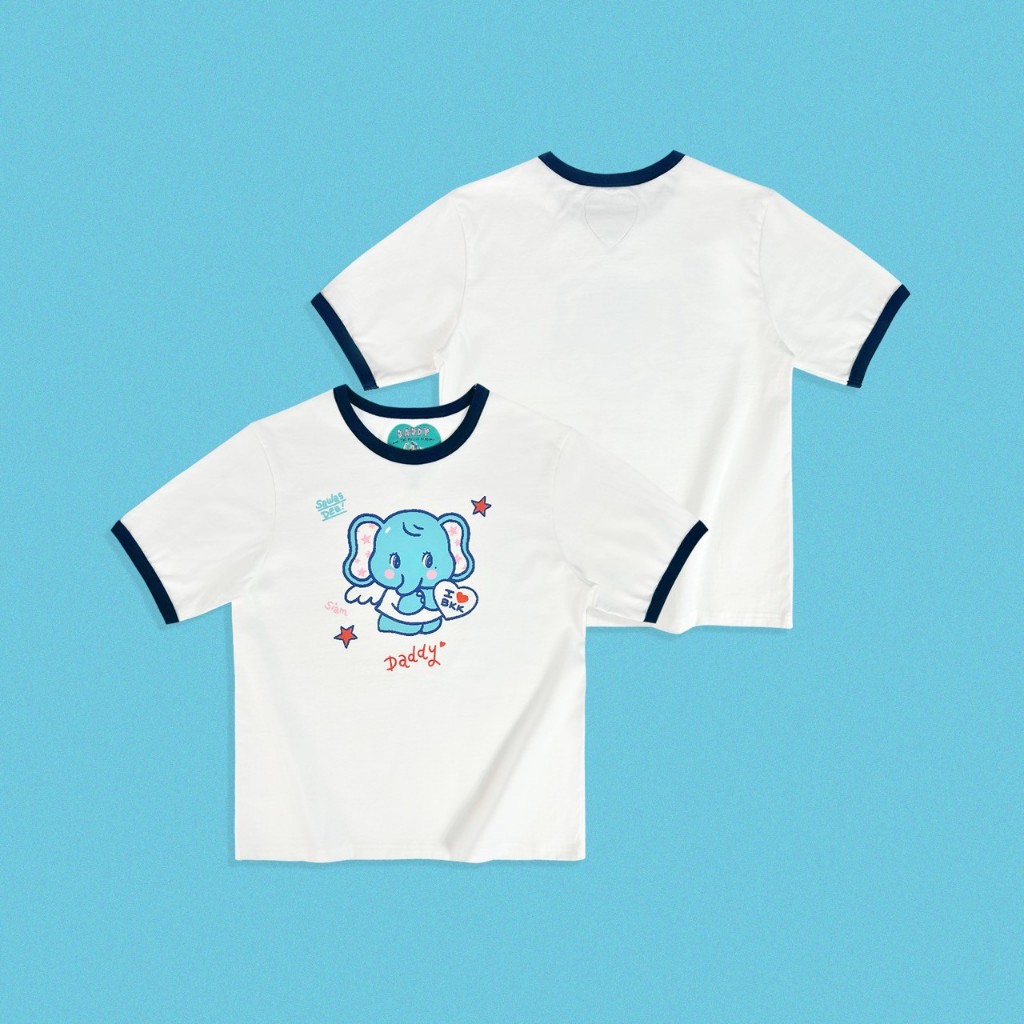 DADDY | Kwanjai T-shirt เสื้อยืด สกรีนลายลายช้าง Kwanjai สุดน่ารัก ราคา ถูกที่สุด ดีลบีเคเค แกลเลอรีภาพที่ 3