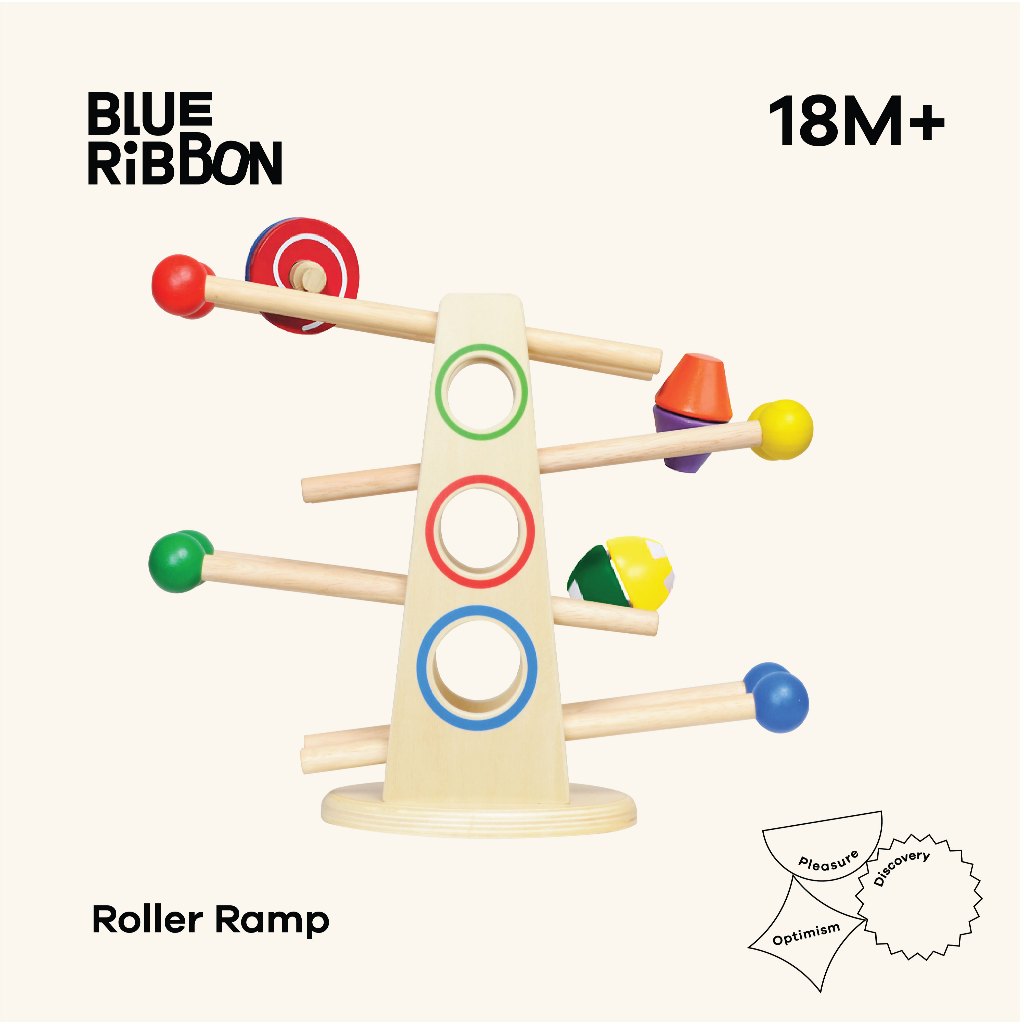 Blue Ribbon Toys ของเล่นไม้ทางลาดลูกกลิ้ง(ROLLER  RAMP) พัฒนาความสัมพันธ์ตามือ ราคา ถูกที่สุด ดีลบีเคเค แกลเลอรีภาพที่ 2