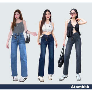 กางเกงยีนส์กระบอกATOMรุ่น8002 S-4XL