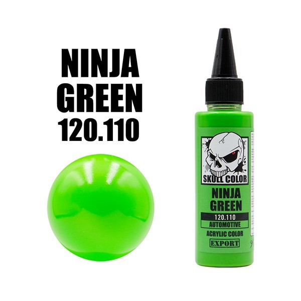 ( เฉพาะส่งด่วน กท ) Skull Color Skull Color 120.110 Ninja Green 60 ml (Automotive) 8853100904103 (สี