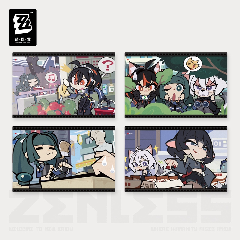 [ พร้อมส่ง / Official ] Zenless Zone Zero Ridu Close-Ups - N.E.P.S Q version Postcard Set ZZZ โปสการ