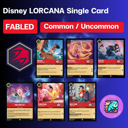 [Set 9 FABLED] C / UC Non-Foil [Ruby] Single Card Disney LORCANA ENG [Ravensburger]