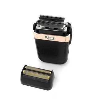 เครื่องโกนหนวดไฟฟ้าสำหรับผู้ชายกันน้ำลูกสูบไร้สายมีดโกน USB ชาร์จเครื่องโกนหนวดตัดผม จอน KM-2024