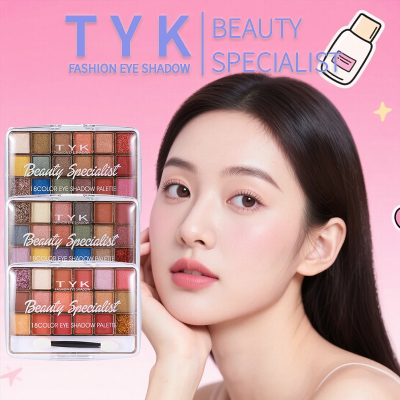 พาเลทตา 18สี พาเลทอายแชโดว์ สีเอิร์ธโทน ประกายมุก แมท ประกายชิมเมอร์ สีสวย กันน้ำ ติดทน เหมาะสำหรับผู้เริ่มต้น