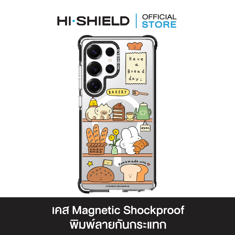 HI-SHIELD Stylish Magsafe Shockproof Case รุ่น Butter Club S187 [SAMSUNG S24 Ultra , S25 Ultra] - เค