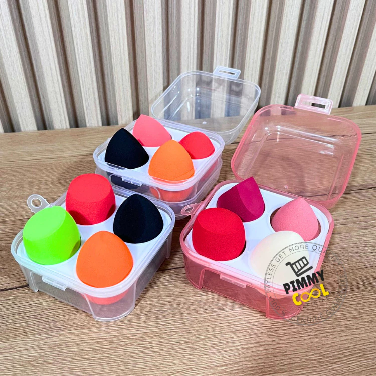 พัฟ ฟองน้ำ แต่งหน้า ทรงไข่ Cloudy Powder PUFF เนื้อแน่น สัมผัสนุ่ม | เลือกสี X4ชิ้น