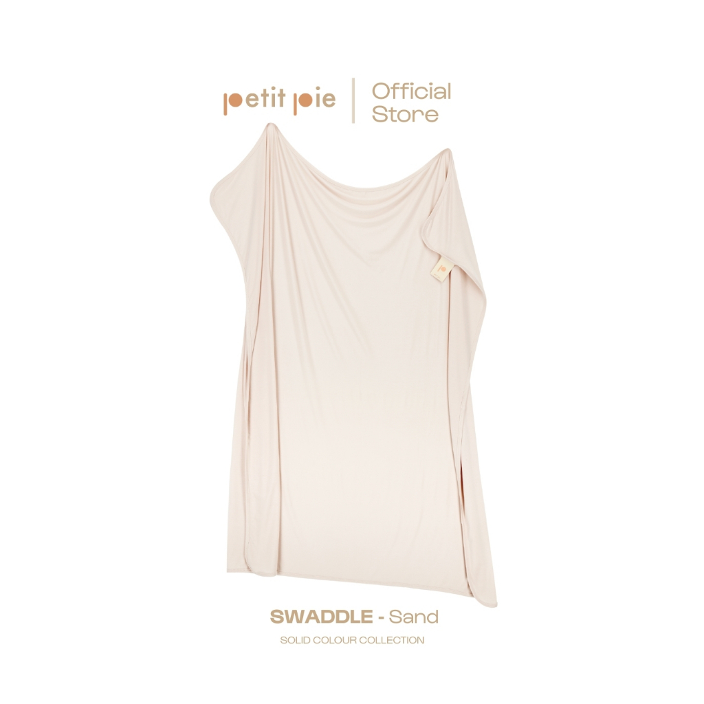 Petit Pie Swaddle - Sand ผ้าห่อตัวใยไผ่ นุ่มลื่น อ่อนโยนต่อผิว ผ้าโปร่งเย็นสบาย น้ำหนักเบา ปลอดภัย รับรองโดย OKEO-TEX