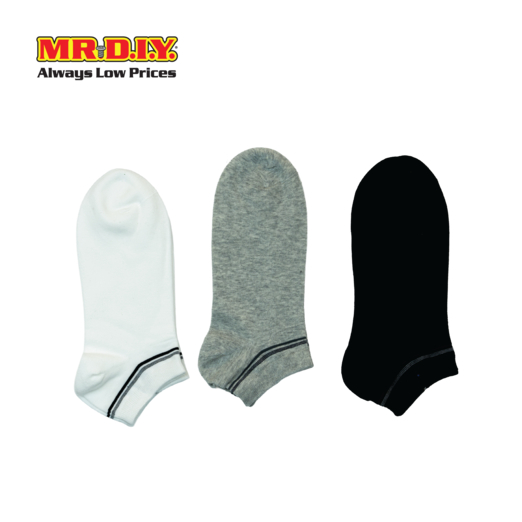 MR.D.I.Y. ถุงเท้าข้อสั้นสำหรับผู้ชาย ผ้า Cotton ขนาด Freesize คละสี (3 คู่/แพ็ก)_9037308