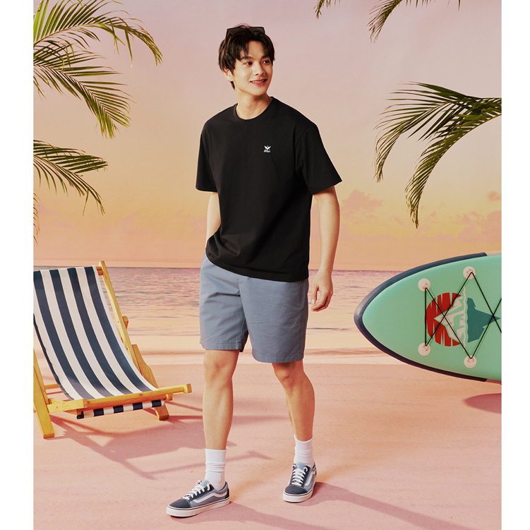 GIORDANO เสื้อยืดผู้ชาย Men's Relaxed Sorona Printed T-Shirt 01095207