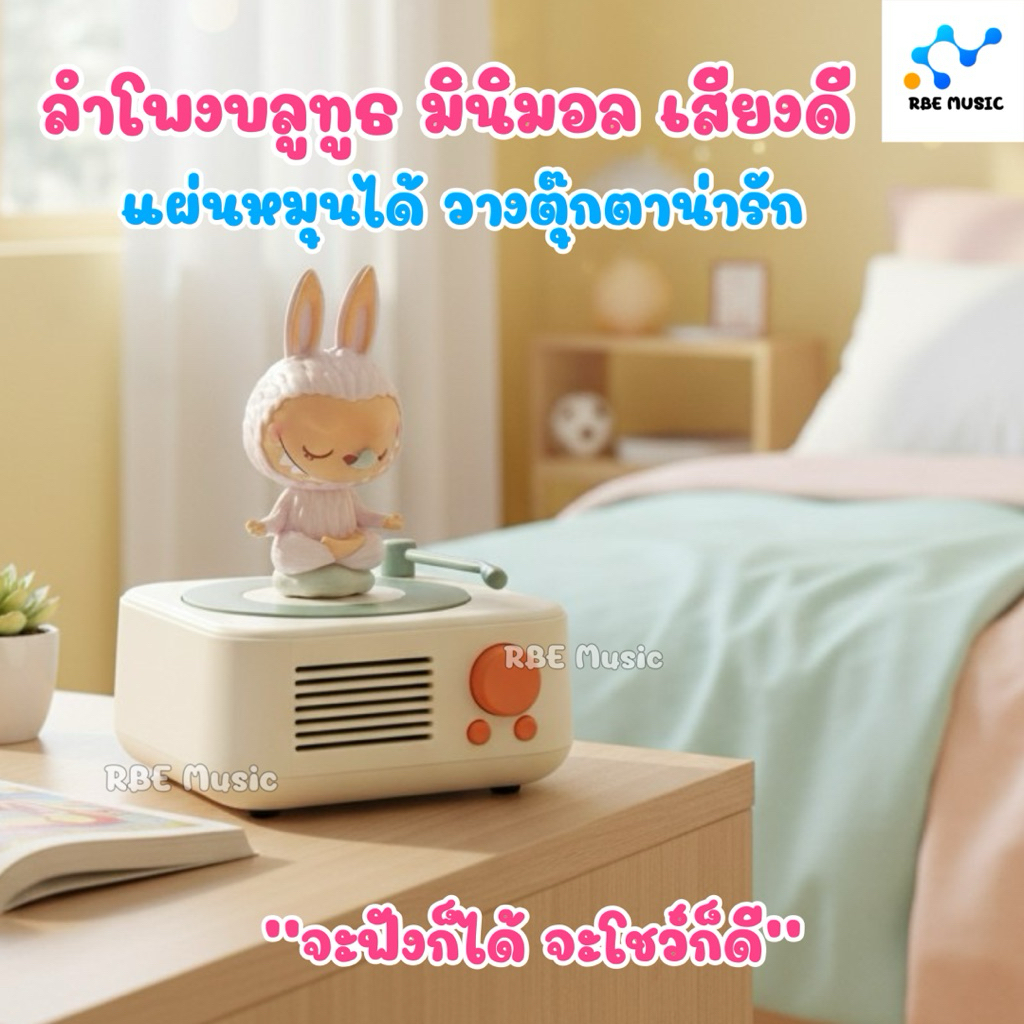 พร้อมส่งจร้า ใหม่ลำโพงบลูทูธ มินิมอล แบบเครื่องเล่นแผ่นเสียง x17 ลำโพวสีพาสเทลน่ารัก แผ่นเสียงหมุนได้ ของขวัญ วันเกิด