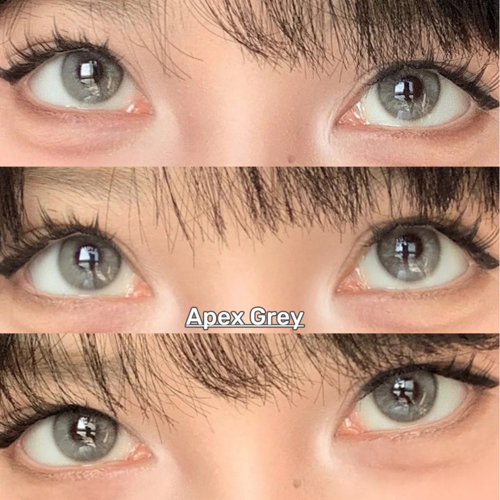 คอนแทคเลนส์ Midroo เลนส์ค่าสายตาสั้น 0.00-4.00 Apex Green/Grey-14.2mm รายเดือน ฟิวลูกครึ่ง เลนส์