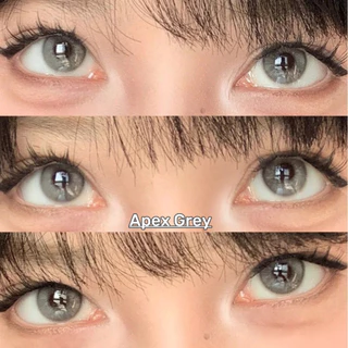คอนแทคเลนส์ Midroo เลนส์ค่าสายตาสั้น 0.00-4.00 Apex Green/Grey-14.2mm รายเดือน ฟิวลูกครึ่ง เลนส์