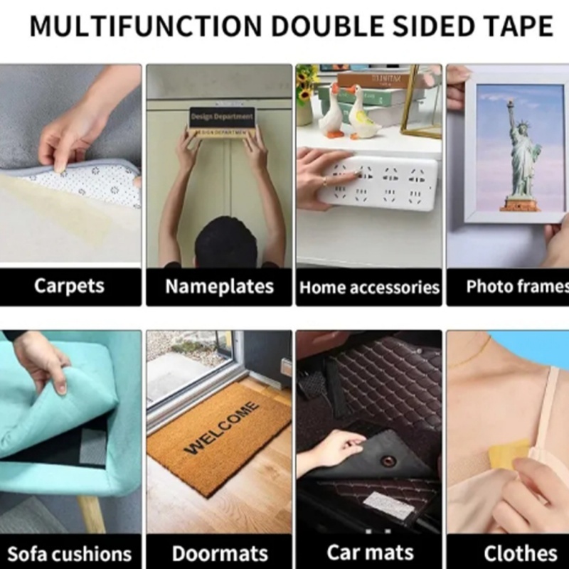 เทปกริดสองด้าน เทปตาข่ายโปร่งแสงสําหรับงานหนัก กันน้ําไร้ร่องรอย เทปความหนืดสูง แบบกริดผ้า - รูปที่ 6