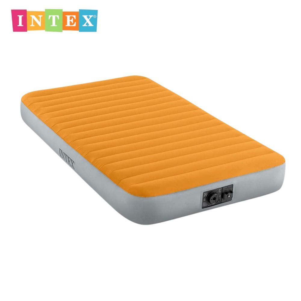 INTEX ที่นอน ที่นอนเป่าลม Super-Tough Airbed with Built-In Battery Pump รุ่น 64791