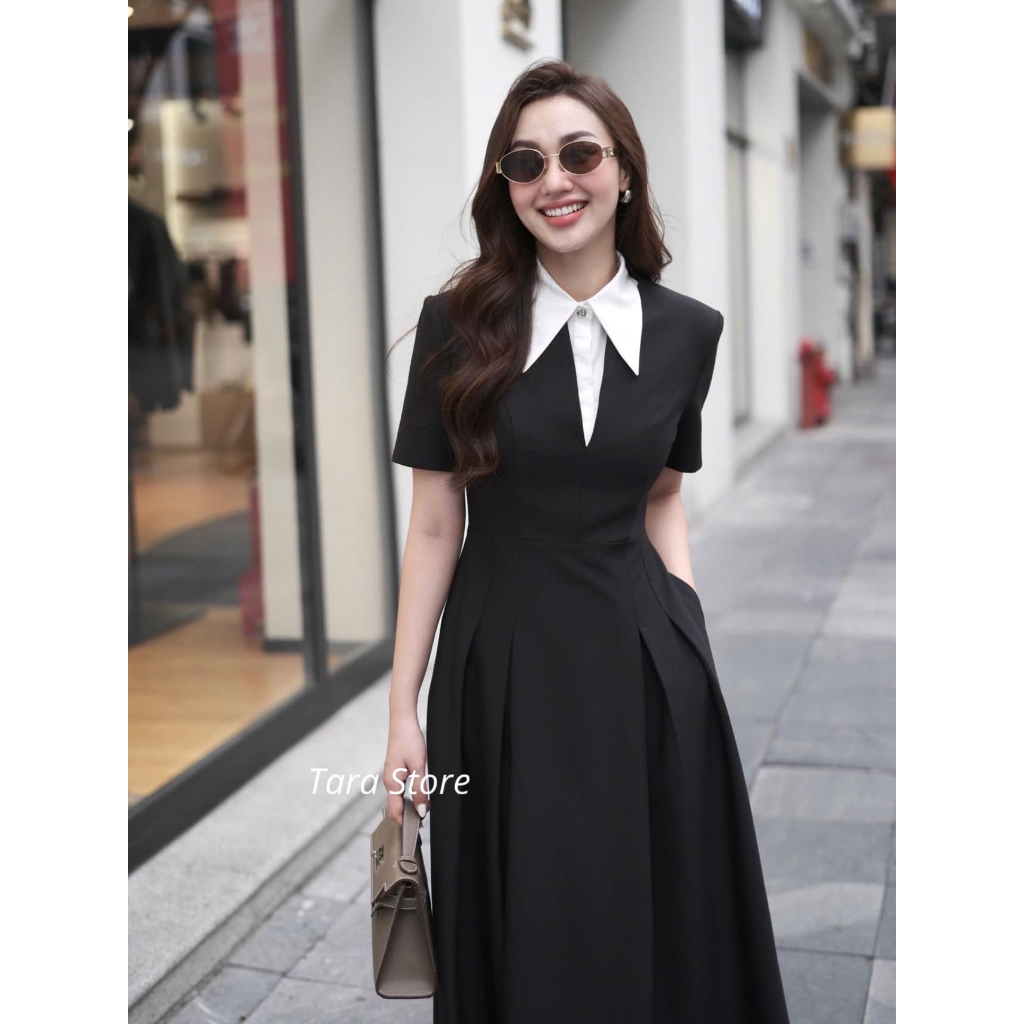 NEW ITEM | HOT HOT!!! ชุดเดรสสีดําที่เรียบง่ายและทันสมัย #G543