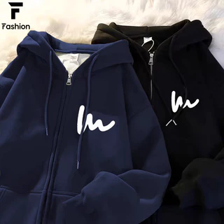 เสื้อสเวตเตอร์แฟชั่น ฮู้ดคู่ซิป Unisex สไตล์เกาหลี เนื้อนุ่ม ใส่สบาย เกรดพรีเมียม
