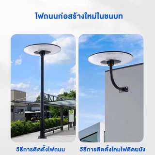 ไฟโซล่าเซลล์ UFO ไฟถนนโซล่าเซลล์ 68000000W ไฟพลังงานแสงอาทิตย์ LED แสงสีขาว โคมไฟถนน กันน้ำ