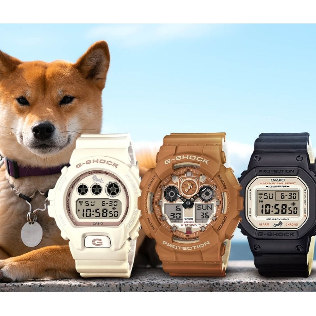 G-Shock x SHIBA Inu LIMITED Edition GA-100SHB-5A, DW-5600SHB-1, DW-6900SHB-7