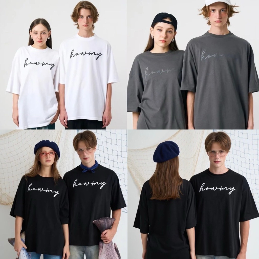 Oversized T-shirts Unisex Cotton Supersoft  White Grey Black เสื้อโอเวอร์ไซต์ ผู้หญิง ผู้ชาย สีดำ สีขาว สีเทา เสื้อสีดำ