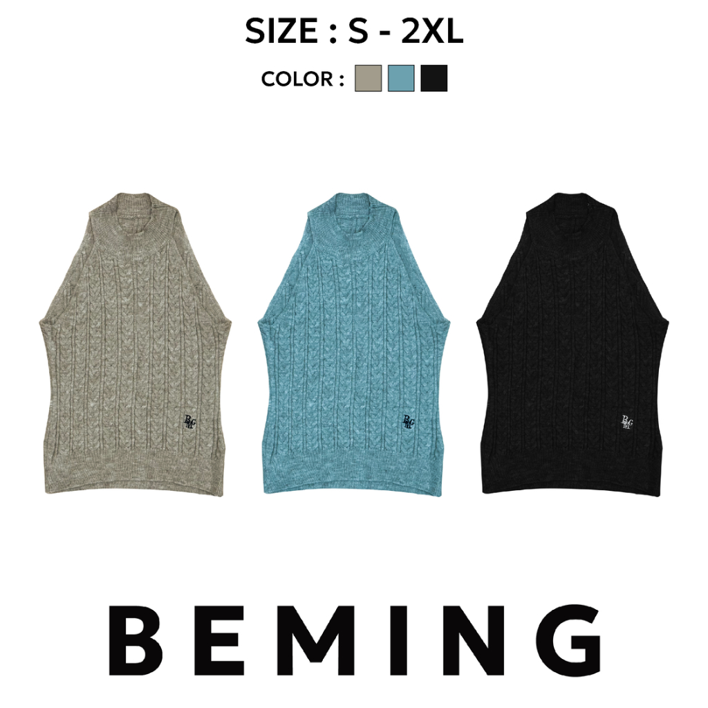 Bemingtop1036(S-2XL)-BMG Ease Knit - เสื้อไหมพรมถักลายเปียที่ใส่ง่ายได้ทุกวัน 🤍