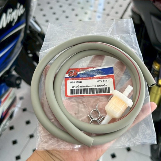 ชุดสายน้ำมันเทาหนา+กรองเบนซินKeihin *แถมกิ๊บล็อคอีก 2ตัว !!สินค้าพร้อมส่งด่วน