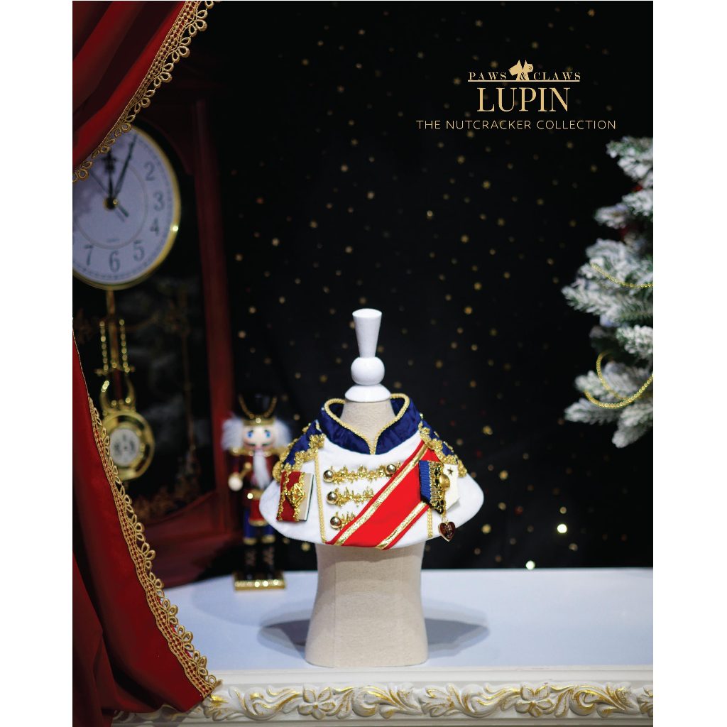 Lupin ผ้าคลุมไหล่ทหารลูแปง เครื่องประดับสำหรับสัตว์เลี้ยง by PAWS & CLAWS