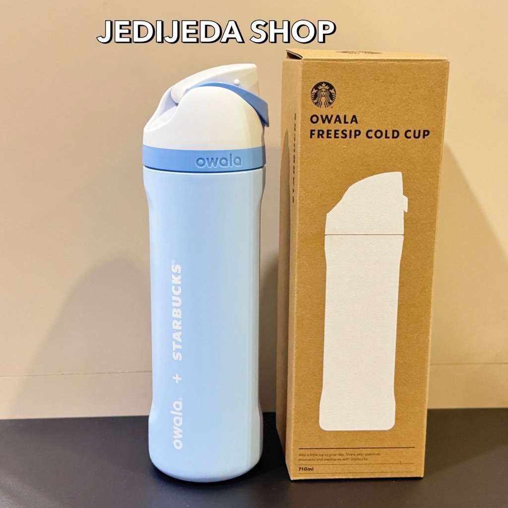 (พร้อมส่ง✅)ของแท้💯 จากช็อปเกาหลี Starbucks Sailing Owala Freesip Blue Coldcup 24oz.