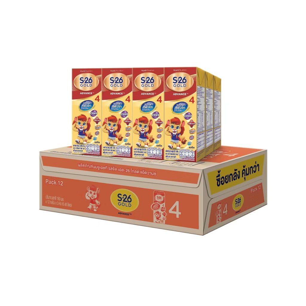 10 ส่งฟรี! S-26 Gold Formula 3 and 4 เอส-26 โกลด์ สูตร 3 และ 4 180 มล 36 กล่อง นม S26 นมจืด นมกล่อง - รูปที่ 2