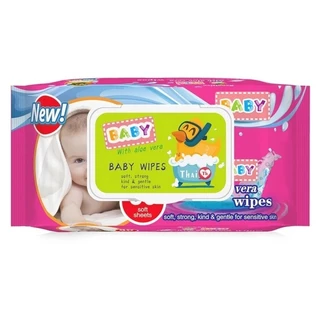 ผ้าเช็ดทำความสะอาดสำหรับเด็ก ออร์แกนิค Baby Wipes DODOLOVE ทิชชู่เปียก [ยกลัง6] ห่อใหญ่ 80 แผ่น ห่อเล็ก42แผ่น