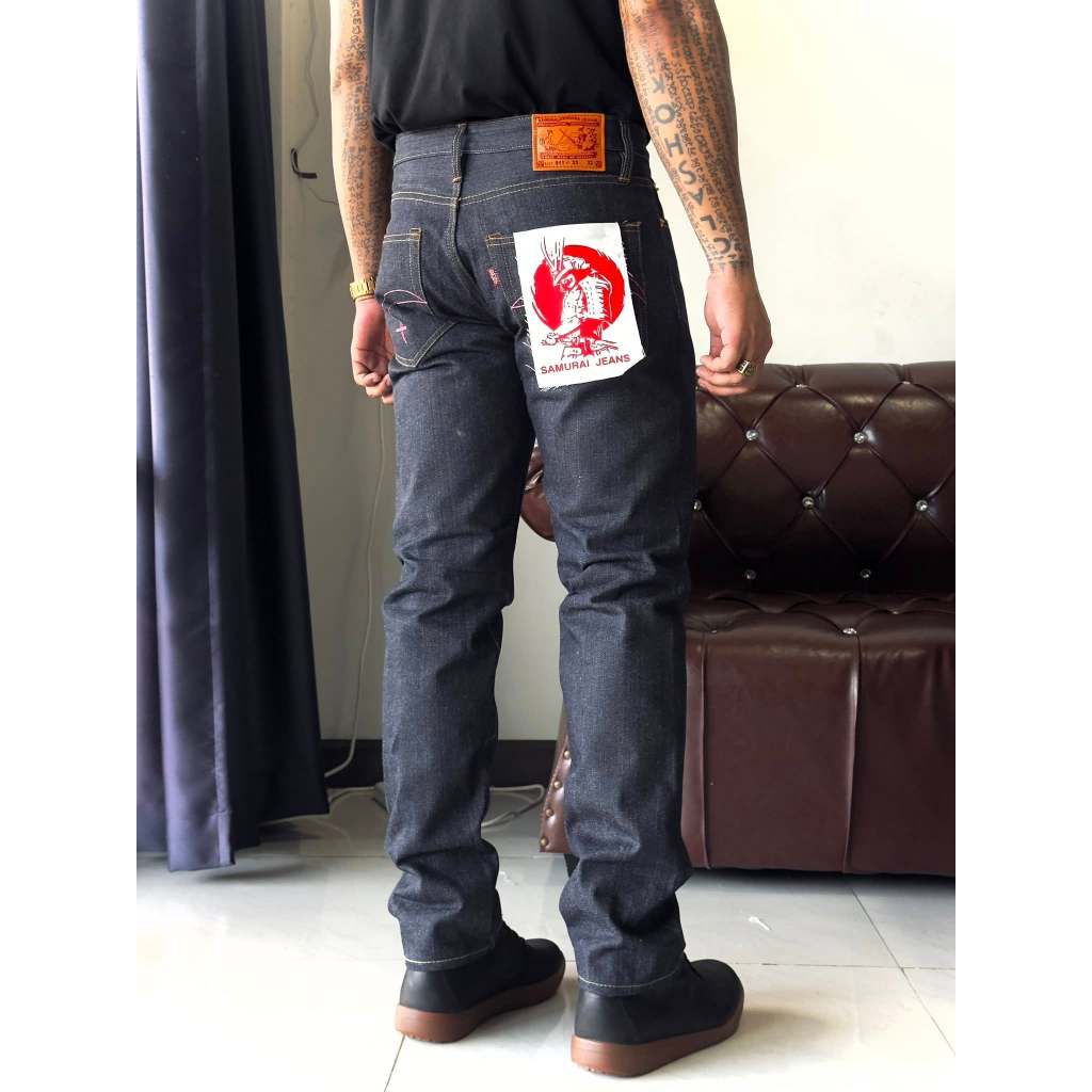 SAMURAI JEANS 17Oz. mirror ปักชมพู