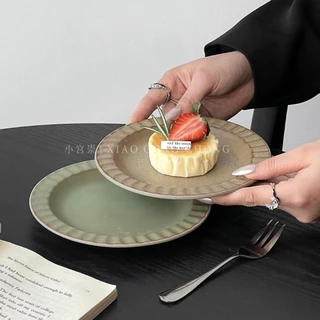 จานเค้ก ขนม จานคาเฟ่ เกาหลี มินิมอล น่ารัก